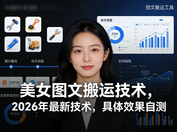 美女图文搬运技术，2026年最新技术，具体效果自测-小行网创
