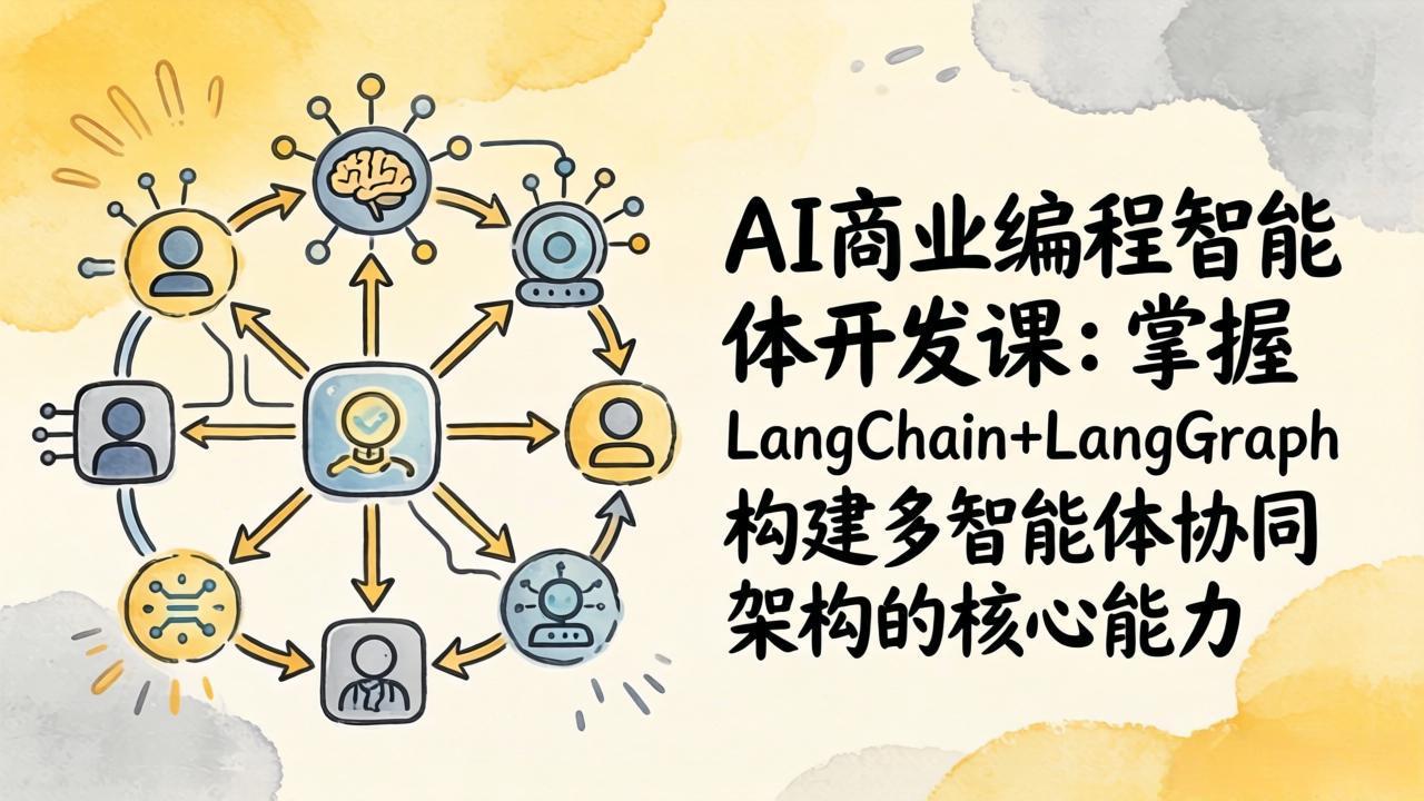 AI商业编程智能体开发课：掌握LangChain+LangGraph构建多智能体协同架构的核心能力-小行网创