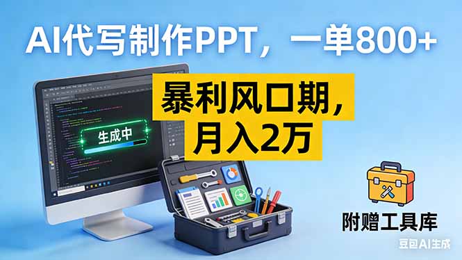 AI代写制作PPT，一单800+， 暴利风口期，月入2万【附工具】-小行网创