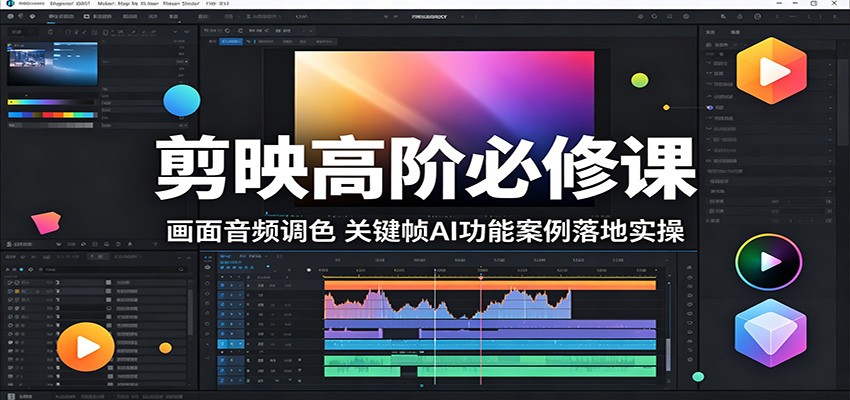 剪映高阶必修课:画面音频调色,关键帧AI功能案例落地实操-小行网创