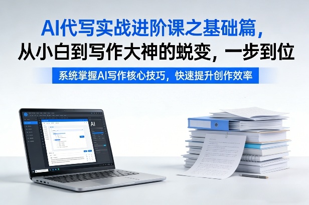 AI代写实战进阶课之基础篇，从小白到写作大神的蜕变，一步到位【揭秘】-小行网创