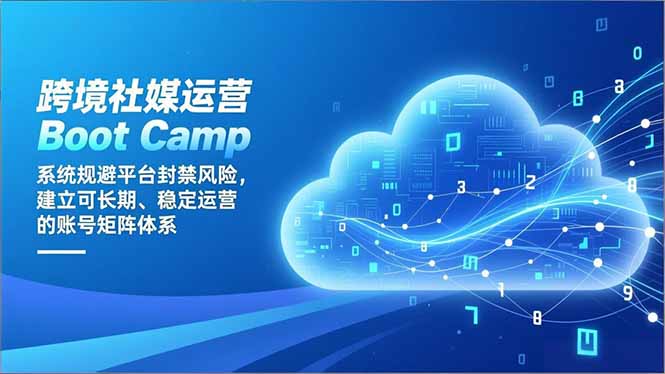 跨境社媒运营Boot Camp：系统规避平台封禁风险，建立可长期、稳定运营的账号矩阵体系-小行网创