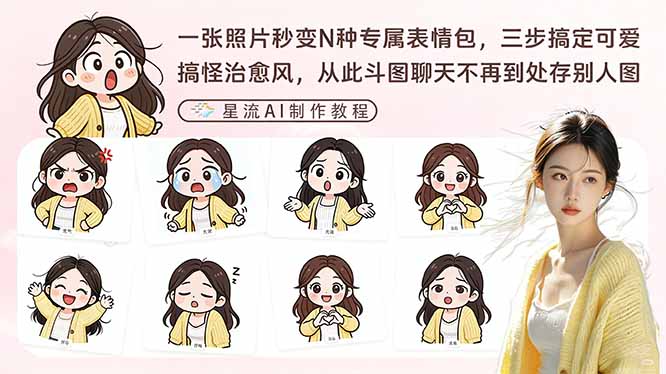 一张照片秒变N种专属表情包，三步搞定可爱搞怪治愈风，从此斗图聊天不再到处存别人图-小行网创