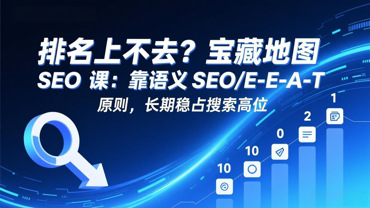排名上不去？宝藏地图 SEO 课：靠语义 SEO+E-E-A-T 原则，长期稳占搜索高位-小行网创