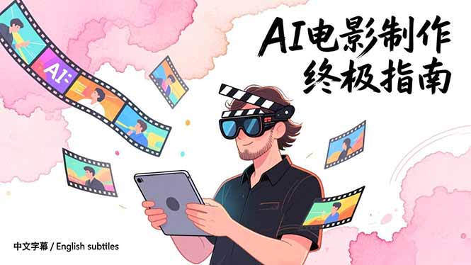 AI电影制作终极指南:从创意到成片,系统掌握智能影视全流程实战课(中英字幕-小行网创