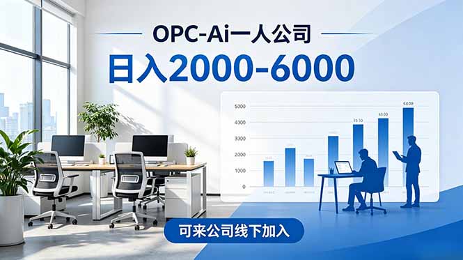 2026创业新风口—OPC一人公司模式震撼首发！日收益2000-6000+，项目绿色长久，安全稳健，合…-小行网创