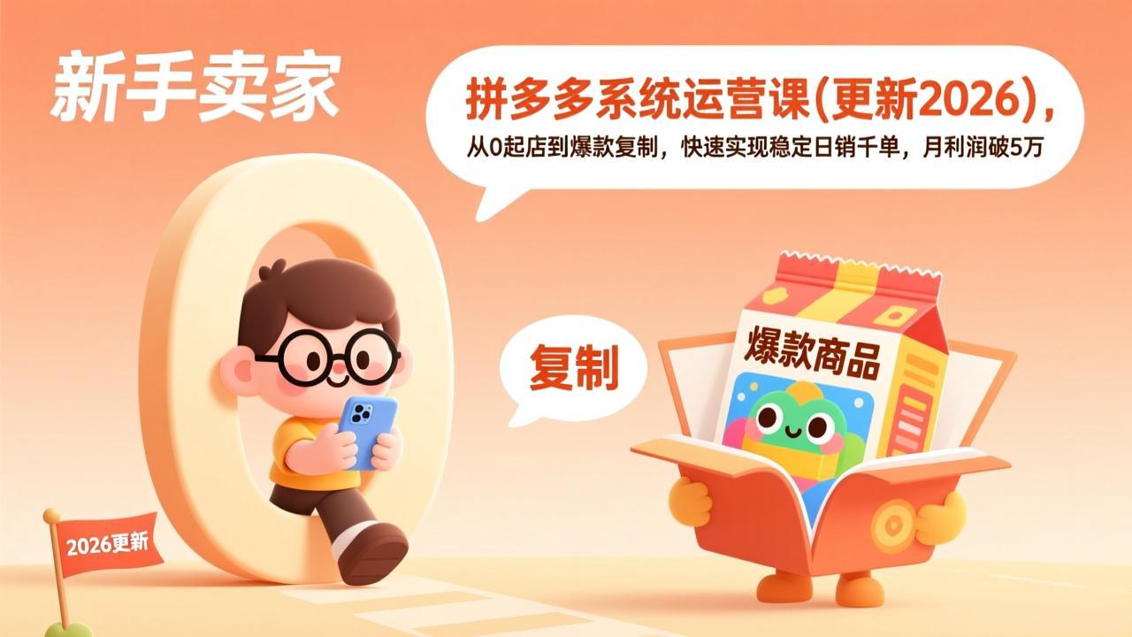 拼多多系统运营课(更新2026-小行网创