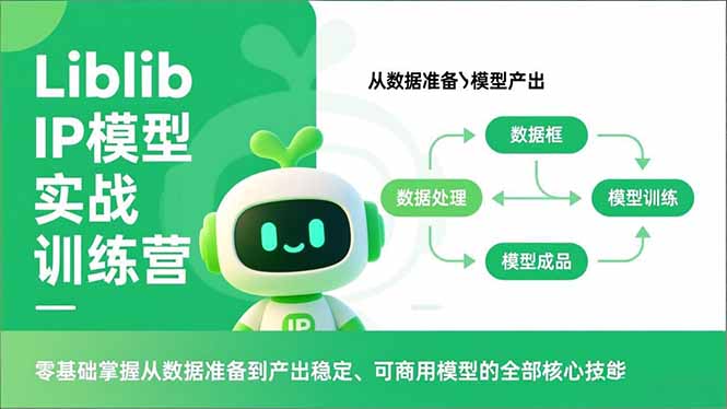 Liblib IP模型实战训练营，零基础掌握从数据准备到产出稳定、可商用模型的全部核心技能-小行网创