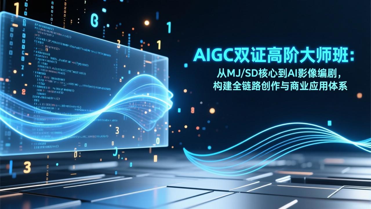 AIGC双证高阶大师班：从MJ/SD核心到AI影像编剧，构建全链路创作与商业应用体系-小行网创