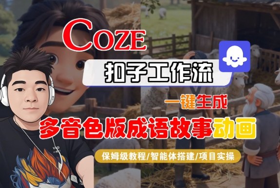 Coze扣子智能体工作流一键生成“多音色版成语故事“动画,全流程保姆级教学-小行网创