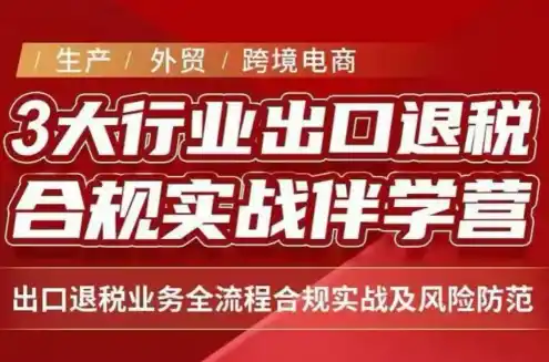 王老师·《生产+外贸+跨境电商企业》出口退税陪跑营-小行网创