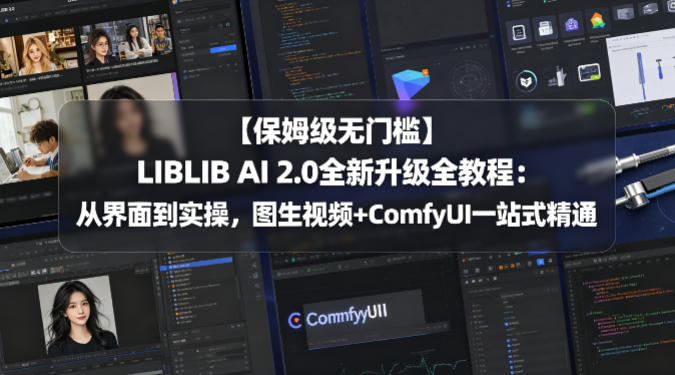【保姆级无门槛】LIBLIB AI 2.0全新升级全教程：从界面到实操，图生视频+ComfyUI一站式精通-小行网创
