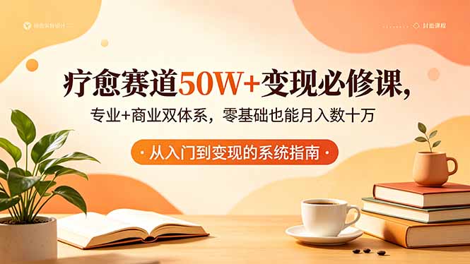 疗愈赛道50W+变现必修课,专业+商业双体系,零基础也能月入数十万-小行网创