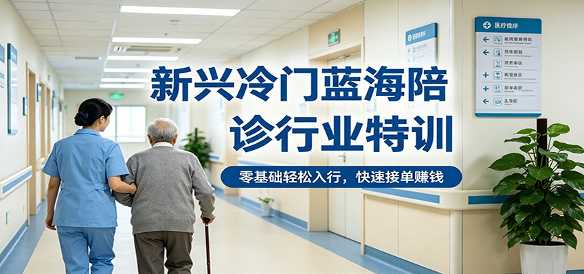 新兴冷门蓝海陪诊行业特训，零基础轻松入行，快速接单赚钱-小行网创