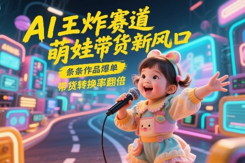 AI王炸赛道，萌娃带货新风口，条条作品爆单，带货转换率翻倍，核心逻辑拆解-小行网创