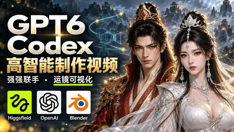 GPT-6 Astra×Codex高智能制作视频！联手Higgsfield，运镜可视化实战-小行网创