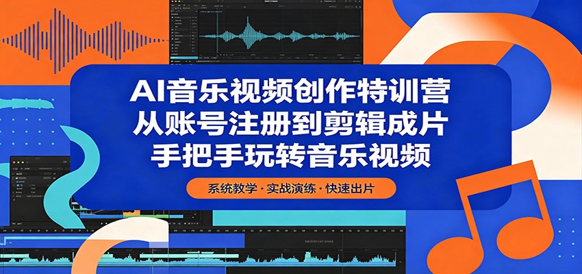AI音乐视频创作特训营：从账号注册到剪辑成片，手把手玩转音乐视频-小行网创