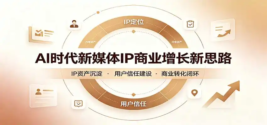 AI时代新媒体IP商业增长新思路：摒弃复杂运营套路，用极简思维打通获客路径-小行网创